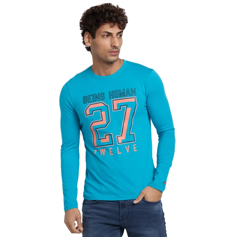 Dark Green Regular Fit Men's Polo T-Shirt by Being Human Clothing main image 0